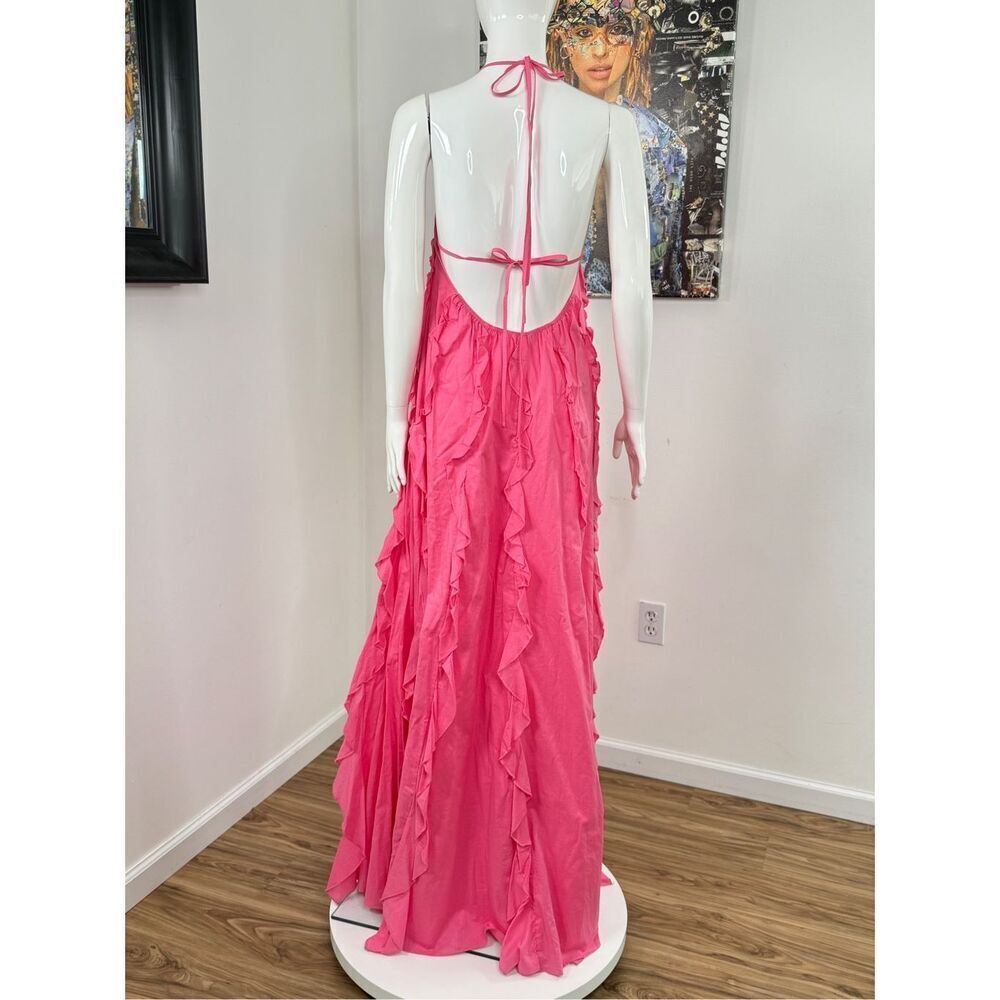 Staud Marika Ruffled Halter Gown Size M - Picture 11 of 15